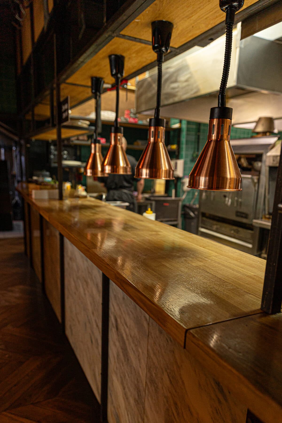 TAMO ash restaurant table — natural varnish finish — image 1