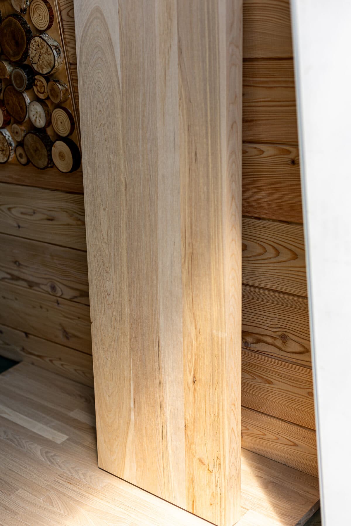 Yellow birch (Betula costata) — glue-laminated panels